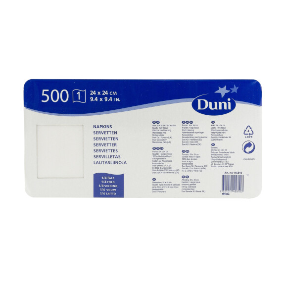 Duni Serwetki 1 Warstwowe 24X24 Cm 500 Szt. - Duni