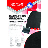 Okładki Do Bindowania Office Products Karton A4 250Gsm Skóropodobne 100Szt Czarne - OFFICE PRODUCTS