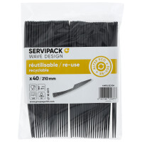 Nóż Wave Czarny Ps Wielokrotnego Użytku|40 Szt.|Servipack|Guillin Polska - Servipack
