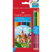 Kredki Zamek 12 Kolorów+3 Kredki Dwustronne+Temperówka Faber-Castell - Faber-Castell