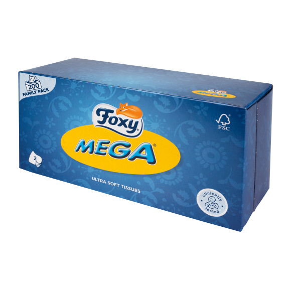 Chusteczka Kosmetyczna Foxy Mega 200 Szt. - Foxy