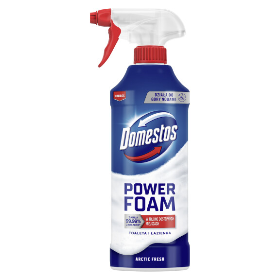 Domestos Power Foam Czyszcząca Piana Toaleta I Łazienka Arctic Fresh 435Ml - Domestos