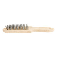Szczotka Druciana 6-Rzędowa, Drewniany Uchwyt - TOP TOOLS