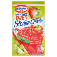 Dr. Oetker Słodka Chwila Owocowy Duet Truskawka & Kiwi Kisiel Z Kawałkami Owoców 32 G - Dr. Oetker