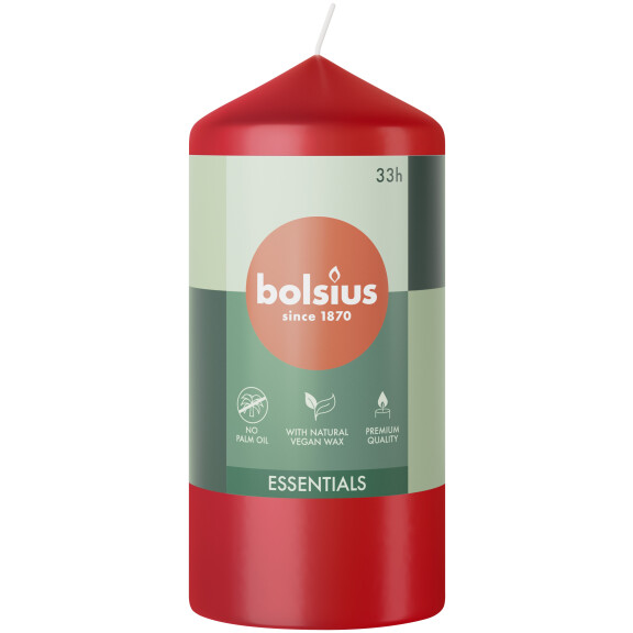 Świeca Pieńkowa 120/58 Essentials Delikatna Czerwień - Bolsius