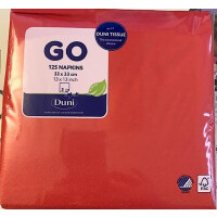 Duni Serwetki 2 Warstwowe 33X33 Cm Czerwony 125 Szt. - Duni