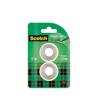3M Taśma Klejąca Scotch® Magic™, Niewidoczna Na Papierze, 2 Rolki 19Mm X 7,5M - Scotch®