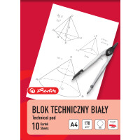 Herlitz Blok Techniczny A4 10 Białych Kartek - HERLITZ