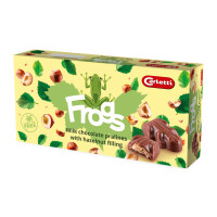 Carletti Żaby W Mlecznej Czekoladzie Z Nadzieniem Z Orzechów Laskowych 150G - CARLETTI