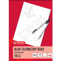 Blok Techniczny Herlitz A3 10 Białych Kartek - HERLITZ