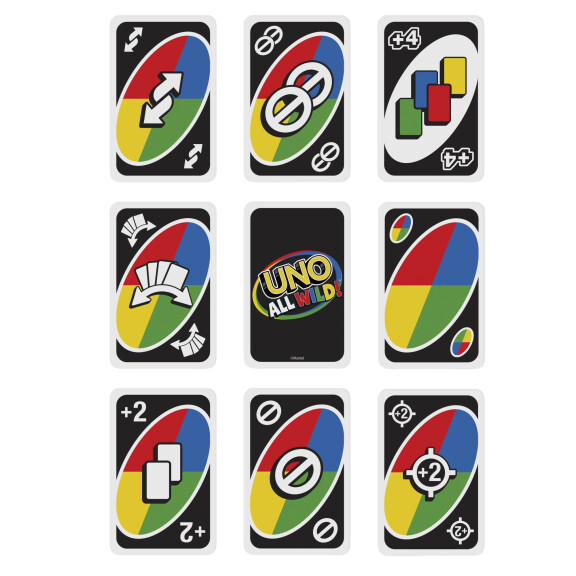 Karty Uno All Wild Towarzyska Gra Karciana Dla Dorosłych I Dzieci 7+ Hhl33 - Mattel Games