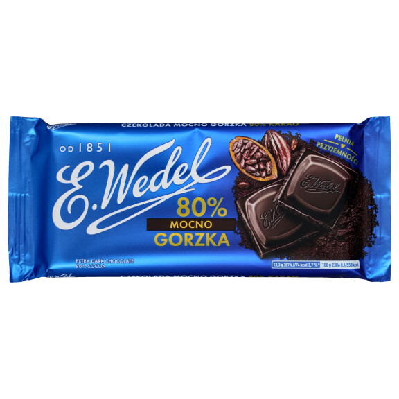 E. Wedel Czekolada Mocno Gorzka 80% 80G - Wedel