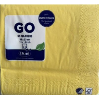 Duni Serwetki 3 Warstwowe 33X33 Cm Żółty 50 Szt. - Duni