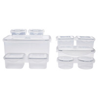 Komplet 10 Pojemników Plastikowych Z Pokrywami - Vivess