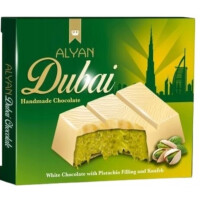 Alyan Czekolada Biała Dubaj Z Nadzieniem Pistacjowym I Kunafą 100G - ALYAN