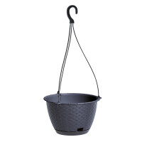 Doniczka Wisząca Prosperplast Ratolla Śr. 24,3 Cm Antracyt - PROSPERPLAST