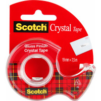 Taśma Samoprzylepna Scotch® Crystal Clear, Przezroczysta, Na Podajniku, 19Mm X 7,5M - Scotch®
