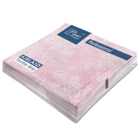Serwetka Paw Professional Dinner Soft Lace (Rosa), Serwetki 1-Warstwowe 40X40Cm Składane 1/4 50Szt. W Paczce. Wykonane Z Airlaid. - PAW Professional