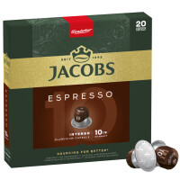 Jacobs Espresso Intenso 10 Kawa Mielona W Kapsułkach 20Szt, 104G - Jacobs