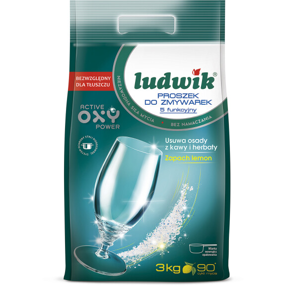 Ludwik 5 Funcyjny Proszek Do Zmywarek 3Kg - Woreczek - Ludwik
