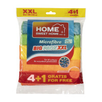Hsh Ściereczki Z Mikrofibry Xxl 4+1 Szt Gratis - Home Sweet Home