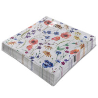 Serwetki Tete A Tete Field Flowers, Serwetki Tat 3-Warstwowe 33X33Cm Składane 1/4 20Szt. W Paczce - Tete ἀ Tete