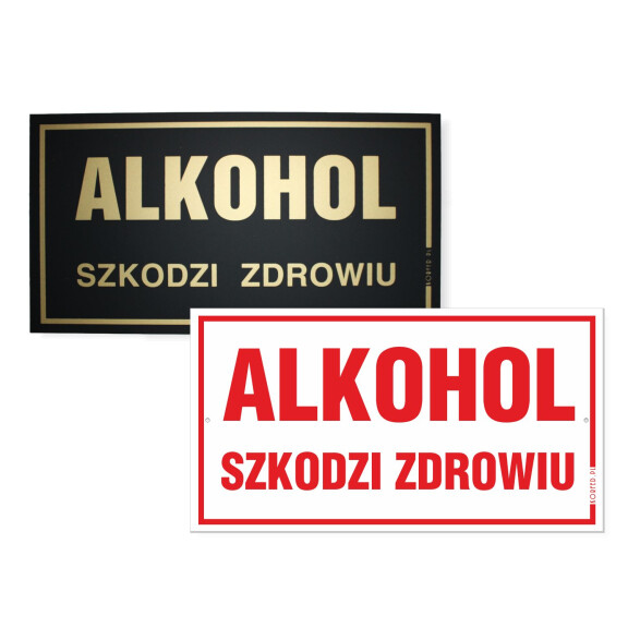 Korfed Tabliczka Duża Plastikowa Alkohol Szkodzi Mix X 1 Szt. - KORFED