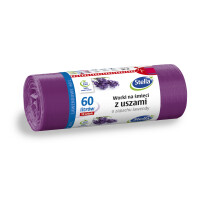 Stella Worki Na Śmieci Z Uszami Lawendowe 60L 16Szt. Ldpe - Stella