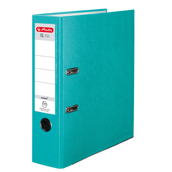 Segregator Herlitz A4 8 Cm Turkusowy Q.file - HERLITZ