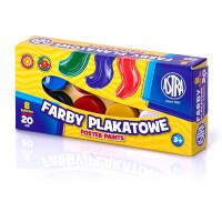 Farby Plakatowe Astra 8 Kolorów 20 Ml. - Astra