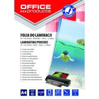 Folia Do Laminowania Office Products A4 2X100Mikr Błyszcząca 100Szt Transparen - OFFICE PRODUCTS