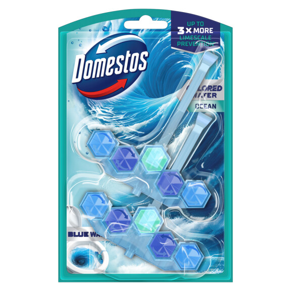 Domestos Kostka Toaletowa Blue Water Ocean 2X48G - Domestos