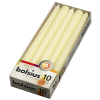 Bolsius Świeca Szpica Kremowa 10 Szt. - Bolsius