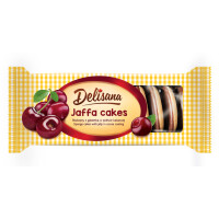 Delisana Biszkopty Z Galaretką O Smaku Wiśniowym W Polewie Kakaowej 135G - Delisana