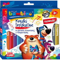 Kredki Bambino Trójkątne W Drewnie 12 Kolorów Moje Bambino - Bambino