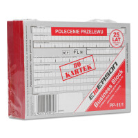 Polecenie Przelewu Emerson 3 Kopie, Format A6, 5 Bloczków X 80 Kartek - Emerson