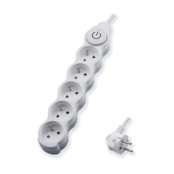 Przedłużacz 5 Gniazd Z Uziemieniem I Wyłącznikiem 3X1,5Mm² 5M - Ecoline
