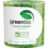 Greentiss Ręcznik Papierowy 1 Rolka 500 Listków 2-Warstwowy - GREENTISS