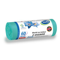 Stella Worki Na Śmieci Z Uszami Fresh - Świeży Zapach 60L 16Szt - Stella