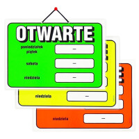 Korfed Wywieszka Laminowana Otwarte A4 Mix X 1 Szt. - KORFED
