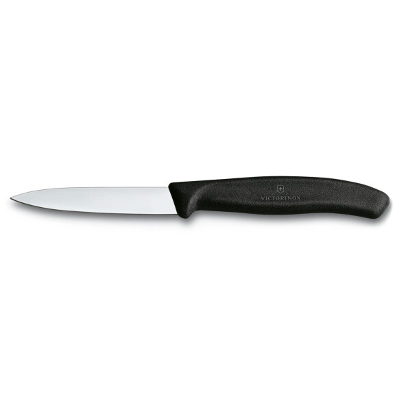 Nóż Do Jarzyn, Ostrze Gładkie 8 Cm, Czarny Victorinox - Victorinox