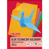 Blok Techniczny Herlitz A3 10 Kolorowych Kartek - HERLITZ