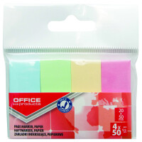 Zakładka Indeksująca Office Products 20X50Mm Zawieszka Mix - OFFICE PRODUCTS