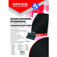 Okładki Do Bindowania Office Products Karton A4 250G 100Szt Czarne - OFFICE PRODUCTS