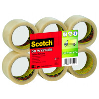 Taśma Pakowa Scotch™ Do Wysyłek, Uniwersalna, Przezroczysta, 50 Mm X 66 M (Zgrzewka 6 Szt.) - Scotch®