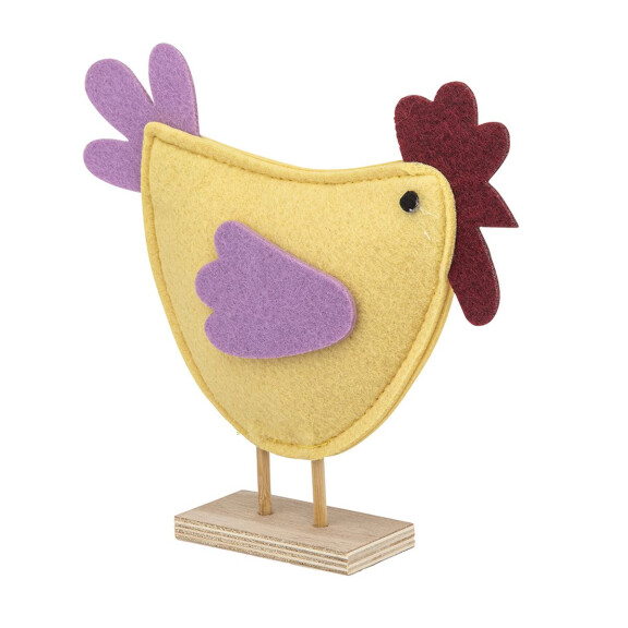 Figurka Filcowa Kurka 18X18X5 Cm Żółta Altom Design - ALTOM DESIGN