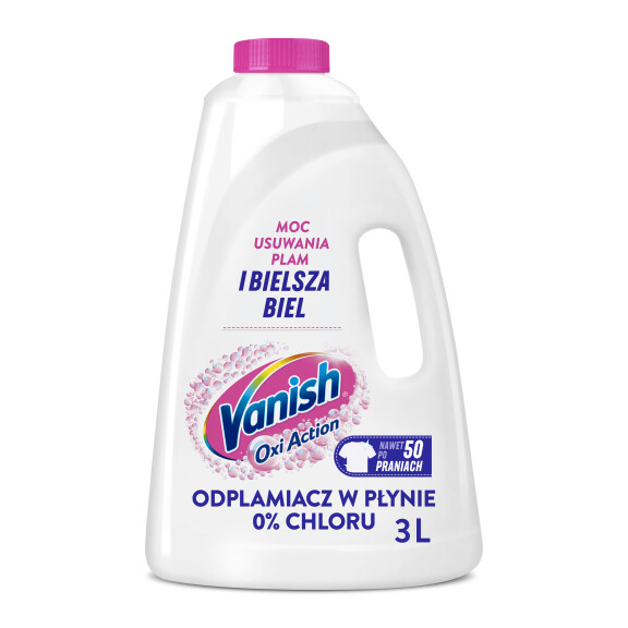 Vanish Oxi Action White Odplamiacz Do Białych Tkanin W Płynie 3L - Vanish