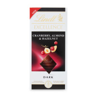 Lindt Excellence Cranberry Almond Hazelnut 100G - Lindt
