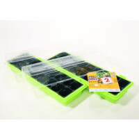 Vefi Dwie Zielone Miniszklarenki 47X16Cm Z 18 Doniczkami I Przykryciem - Vefi