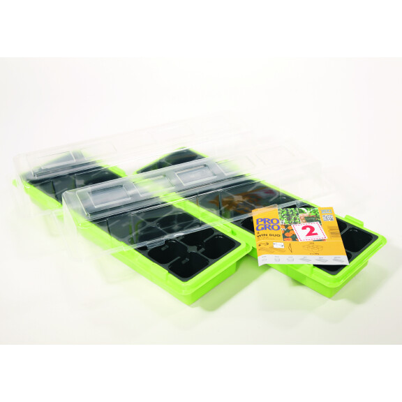 Vefi Dwie Zielone Miniszklarenki 47X16Cm Z 18 Doniczkami I Przykryciem - Vefi